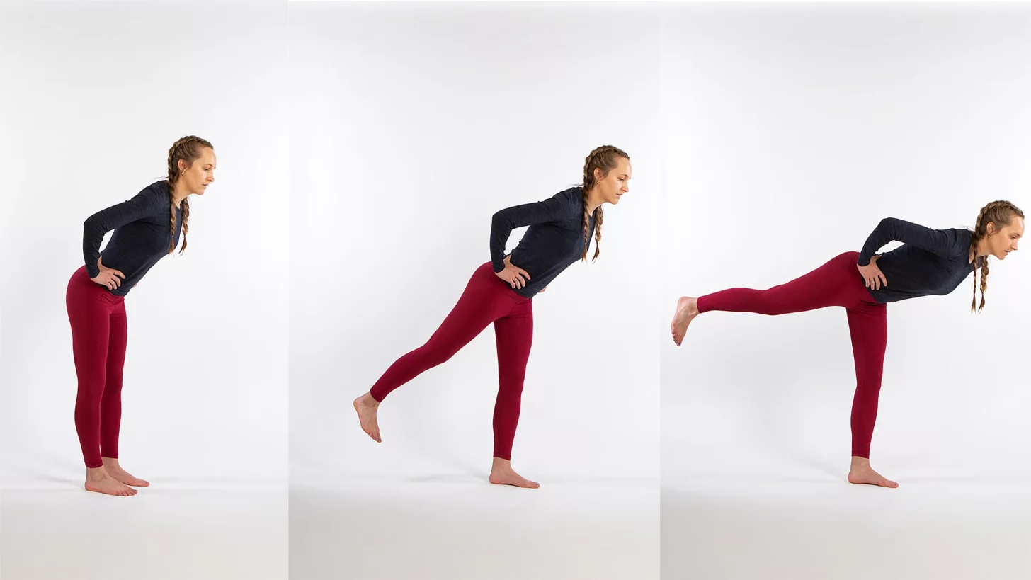 становая тяга на одной ноге