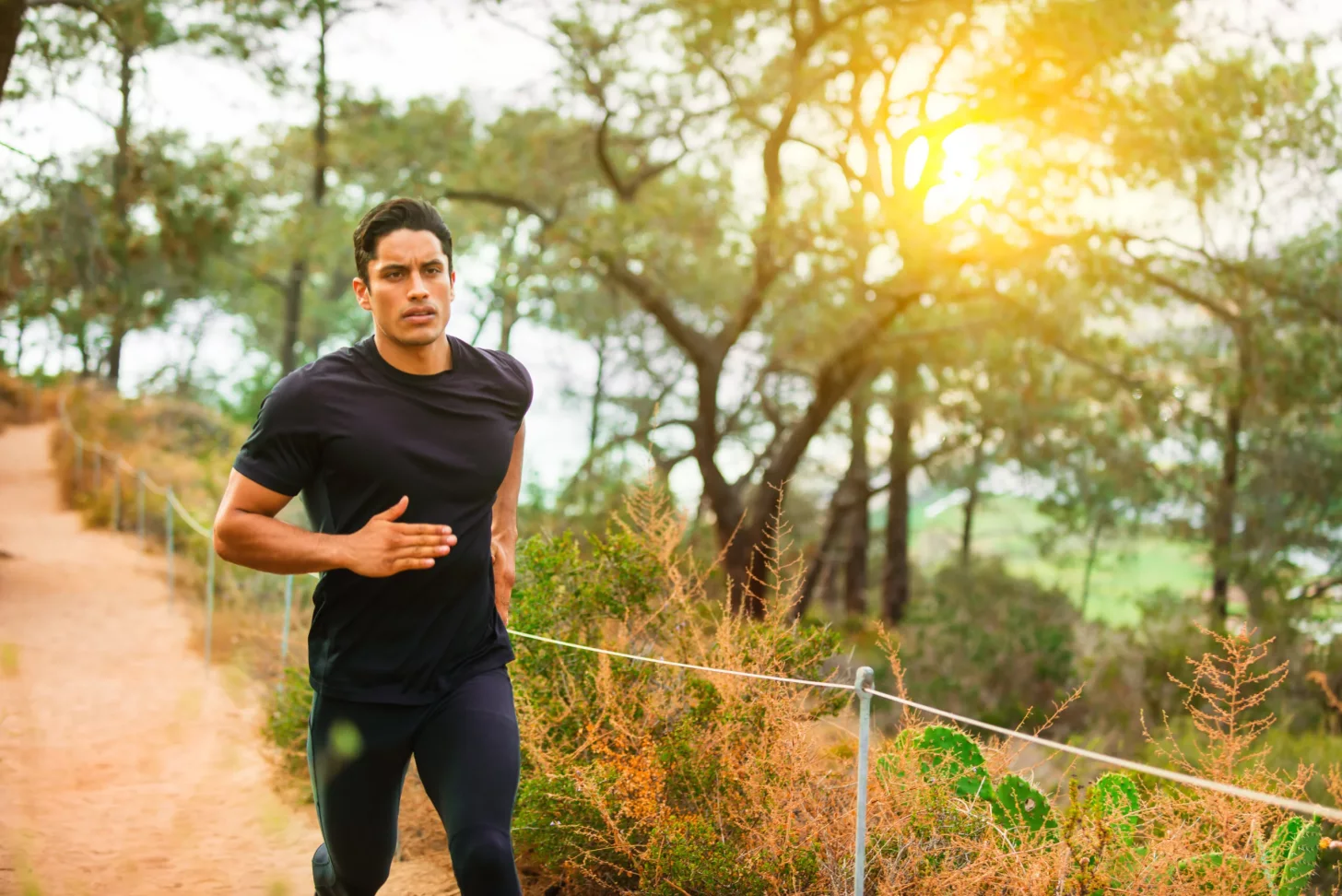 A triathlete does his fastest mile last during a long run workout.
